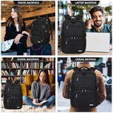 BICPSRO Black backpack for school, School Backpack for boys teens, Backpacks for men, College high middle school bookbag Fits15.6 Inch Laptop with Reinforced Straps, Boys backpack, Book bag