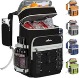 ITHWIU Cooler Backpack, 40 Cans Insulated Lunch Backpack Picnic Backpack for Men&Women, Durable Cooler Bag with 2 Leak Proof Compartments for Picnic, BBQ Camping, Lunch, Beach, Hiking, Black