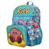 Bioworld Kirby 5-Piece Set: 16 Backpack, Lunchbox, Utility Case, Rubber Keychain, and Carabiner