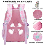 Joyfulife 3Pcs Donut Backpack for Girls Backpack with Lunch Box Set Kids Bookbags Primary School Bags Daypack Elementary Students Knapsack for Teen Student
