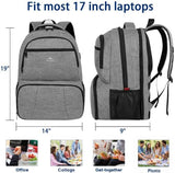 MATEIN Insulated Lunch Backpack for Women, 17.3 Inch Laptop Backpack, Grey