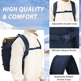 50L Ski Backpack - Water-resistant Ski Boot Bag for Men & Women, Ski Bag with Helmet Holder, Separate Compartments for Goggles, Gloves, Snowboard & Accessories, Durable Ski Carry On Backpack