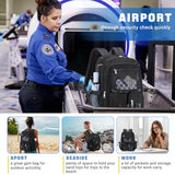 MOONBABY Mesh Backpack for School Heavy Duty See Through Net Bookbag Girls Boys Semi-Transparent Net Back Pack for Beach, Swimming, Sports, Work, Travel (Black)