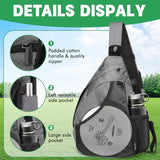 MOYAQI Disc Golf Bag with Retriever Holder and Storage Pockets, Disc Golf Backpack with 8-10 Disc Capacity, Padded Adjustable Strap and Back Panel, Lightweight and Durable (Light gray)
