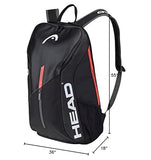 HEAD 2022 Tour Team Backpack, Black/Orange