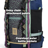 Topo Designs Rover Trail Pack 22L, Molded Back Panel, Waist Belt, Water Bottle Pockets (Bone White/Beetle)