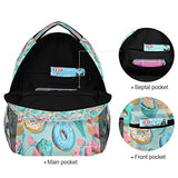 Blueangle Cupcakes Donuts Pattern Print Computer Backpack - Lightweight School Bag for Boys Girls Tenns