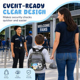Bluboon Clear Backpack for Stadium Events 12×6×12 See-Through Stadium Approved Small Clear Bag for Concert Sports Outdoor (Black, Mini-12)