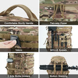 kookoomia Military Tactical Backpack 50L Large Day Backpack for Men Molle Army 3 Days Assault Pack Bug Out Bag Water Resistant and Heavy Duty Hiking Treeking Rucksack - Camouflage