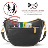 S-ZONE Small Leather Crossbody Bags for Women Cute Purses with RFID Anti-theft Pocket Trendy Shoulder Bag Handbags Satchel