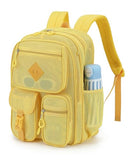 Gelektropy Mesh Backpack for Women Girls, Heavy Duty See Through College School Backpacks with Padded Shoulder Straps Large Capacity Bookbag for Beach Hiking Travel Swimming Outdoor Sports - Yellow