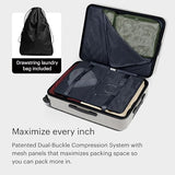 Away Medium Checked Luggage, 26-inch Lightweight Hardside Spinner Suitcase