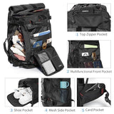 YOUMIAN Large Capacity For Travel Hiking Sports Carry On Backpack Durable Convertible Duffle Bag Laptop airplane (Black, 60L-Large DualMainOpening)
