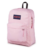 JanSport SuperBreak Plus Backpack with Padded 15-inch Laptop Sleeve and Integrated Bottle Pocket - Spacious and Durable Daypack for Work and Travel - Pink Ice