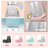 ZHANAO Daisy Backpack for Girls,Bookbag with Lunch Box Kids School Bag Set 3pcs Flower Backpack Set School Daypack Teens Girls
