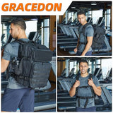 gracedon Tactical Backpack - Military Molle Bag 3 Days Pack for men and Women Large Assault Rucksack 45L (Khaki)