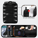ZINZ Laptop Backpack 15 15.6 16 Inch, Expandable Computer Rucksack with Multi-Pockets Anti-Theft Travel Daypack for Men and Women,Black