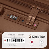 LARVENDER Luggage Sets 3 Piece, Carry On Luggage 20in Suitcase with Wheels