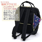 Anero ATB0197Z Backpack with Clasp, S, A4 Base, Water Repellent, Multiple Storage, PC Storage, Black