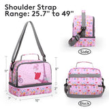 Tilami Rolling Backpack for Kids 18 Inch Wheeled Bookbag for Boys & Girls for School & Travel,Pink Girl