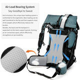 Hiking Backpack,40L to 50L Extra Large Capacity Hiking Bag,Internal Frame Camping Backpack,Upgraded X-PAC Lightweight Sport Daypack Travel Backpack Fit For Mountain Climbing Camping(Grey Green)