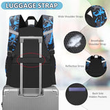 Fitvc School Backpack for Boys - 4pcs Gamer Boys Backpack with Lunch Box Set for Kids Teens Elementary Middle High School - 18" Large Capacity School Bookbag with Multiple Pockets