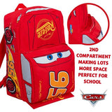 Disney Cars 3D Backpack Kids Lightning McQueen School Nursery Lunch Bag Rucksack, Red 95, One Size