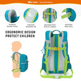SKYSPER Kids Backpack - 15L Travel Backpacking Small Age 4-6 Ergonomical Design Multi-compartment Breathable Day Pack Preschool Kindergarten Bag