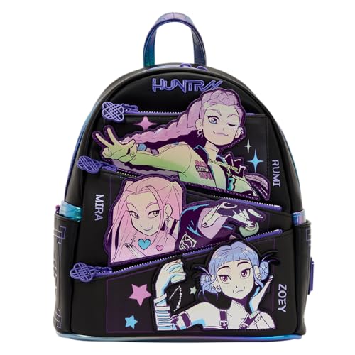 Loungefly KPop Demon Hunters HUNTR/X Mini Backpack with Photo Card Charm | Backpacks4Less