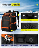 Abahub Ski Boot Bag, 50L 1680D Nylon Water-resistant Padded Ski Boot Backpack for Skis, Snowboard, Ski Helmet & Accessories, Black