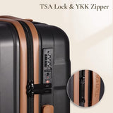 TILYMOL Expandable Luggage Sets 3 Piece, PP Hardside Suitcase Set with TSA