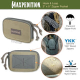 Hook-&-Loop 3" x 5" Zipper Pocket (Khaki-Foliage)