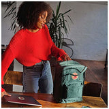 Fjällräven Kanken Laptop 15 Backpack - Padded Laptop Sleeve, Durable Vinylon Fabric - School, Travel, Frost Green