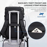 WITZMAN Travel Backpack for Men Large 3-in-1 Carry-on Bag