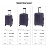 Kenneth Cole REACTION Out of Bounds Lightweight Hardshell 4-Wheel Spinner Luggage, Smokey Purple, 20-Inch Carry On