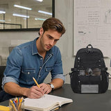 ASKSKY See-Through Mesh Backpack for School with 3d Foam Shoulder Straps, Lightweight, Ultra-Breathable Backpack for Beach, Swim, Gym, & Work, Black