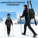 ROYAL MOUNTAIN Ski Boot Bags, 40L Snowboard Boot And Helmet Bag, Large Capacity Ski Boots Travel Backpack For Men Women, Waterproof Snowboard Boots Backpack For Skis Accessories (Fancyblack)