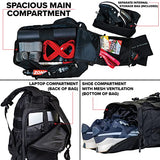 SERIOUS STEEL FITNESS Tactical Backpack and Gym Bag 1000D Nylon Black