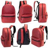 Moda West 17 Inch Bulk Backpacks with 34 Piece School Supplies Kits - Pens, Pencils, Crayons - Case of 12 Wholesale Backpacks in 12 Assorted Colors