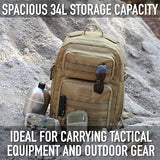 Rothco Fast Mover Tactical Backpack - Outdoor Hiking Pack for EDC Essential Gear (Black)