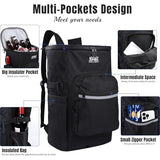 Tilami Backpack Cooler 30L Insulated Soft Cooler Lunch Bag for Camping, Beach, Hiking & Shopping,Black