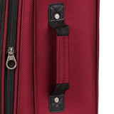 SwissGear Sion Softside Expandable Luggage – Medium Checked Suitcase with 360 Degree Wheels & Retractable Handle – 25 Inch, Perfect for 1-7 Night Trips – Burgundy