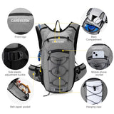 CAREYSTEN Hydration Backpack Cycling Backpack Women Running Backpack Water Backpack for Hiking Biking Backpack for Men Equipped with 2L Water Bag (Grey)