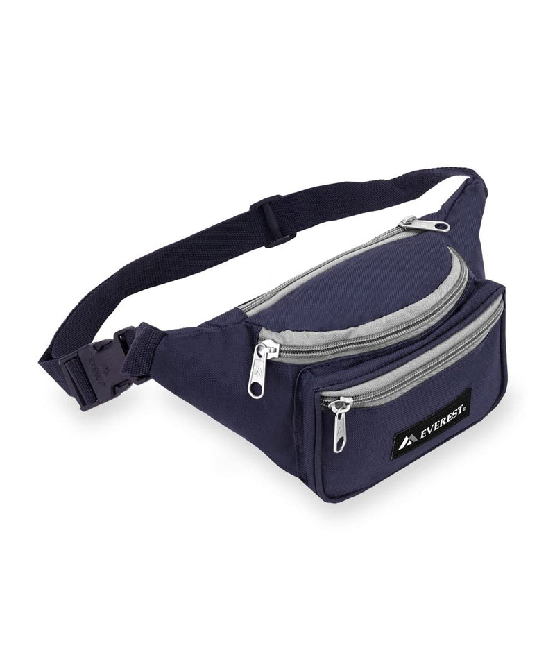 Everest Signature Waist Pack - Standard, Navy/Gray, One Size