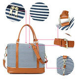 Bluboon Travel Tote Bags with Zipper Ladies Canvas Bag Weekender Overnight Bag for Women Carry on Duffel Bag Trolley Sleeve