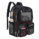 Busiuw Mesh Backpack Heavy Duty for Adults，39L Large College Bookbag