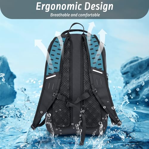 Trudave Waterproof Backpack, Waterproof Submersible Backpack, Floating TPU Coated Dry Bag with Airtight Zipper for Kayak, Fishing, Boating, Hiking (30L)