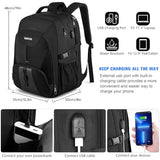 YAMTION School Backpack for Teens and Adults,17.3 Inch Laptop Bookbag for High School College Students Work Office Business Travel