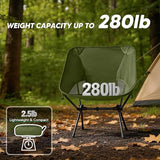 BITIANTEAM Lightweight Portable Camping Chair - Folding Backpacking Hiking Chair with Carry Bag for Outdoor Travel, Beach, Picnic, Festival (Green)