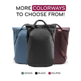 Peak Design Everyday Totepack 20L, Ocean, Weatherproof Shell, Top and Side Access, FlexFold Dividers, Laptop Sleeve, Internal Pockets, Backpack or Hand Carry, Versatile Tote Bag for Women and Men